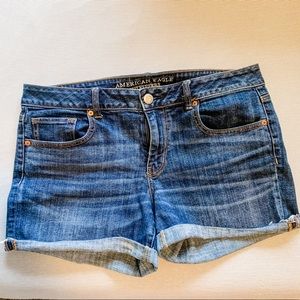 American Eagle midi jean shorts